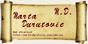 Marta Durutović vizit kartica